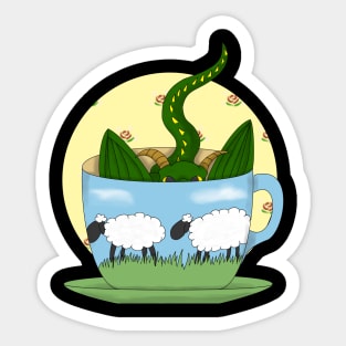 Dragon in a Teacup Sticker